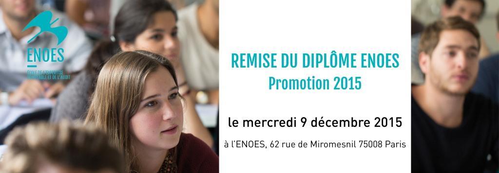 Remise de diplôme ENOES