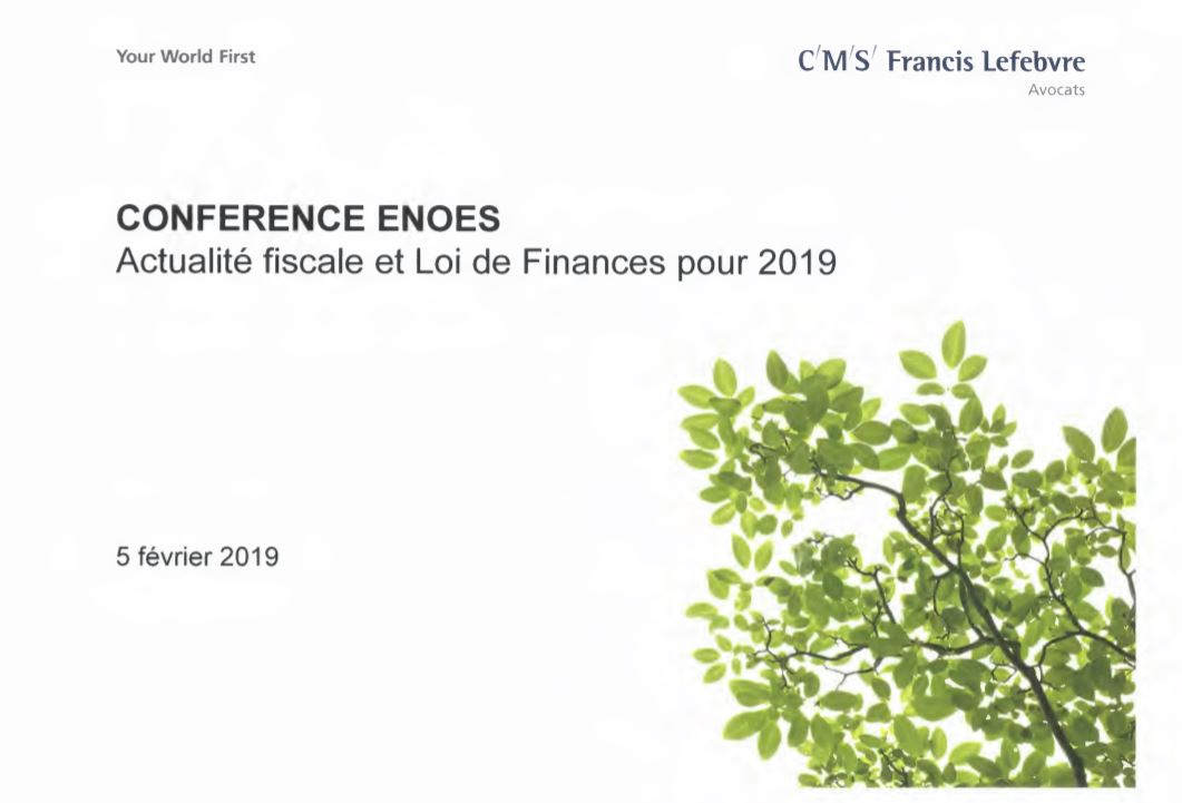 actus fiscale et loi de finances pour 2019
