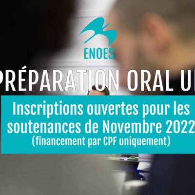 Soutenance orale mémoire DEC ENOES